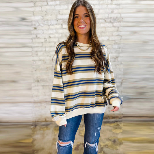 Pullover Sweatshirt Printed Long-sleeved Top Women