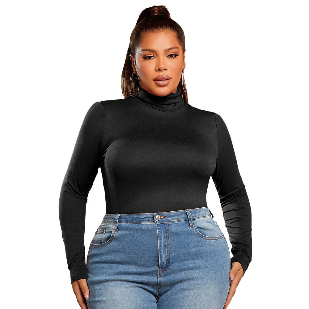 Slim Fit Slimming High Collar Inner Wear Blouse