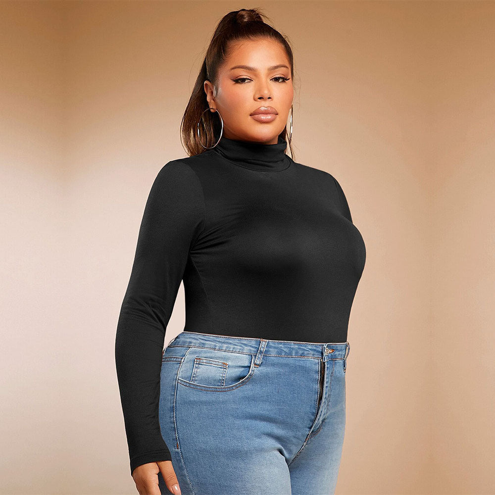 Slim Fit Slimming High Collar Inner Wear Blouse