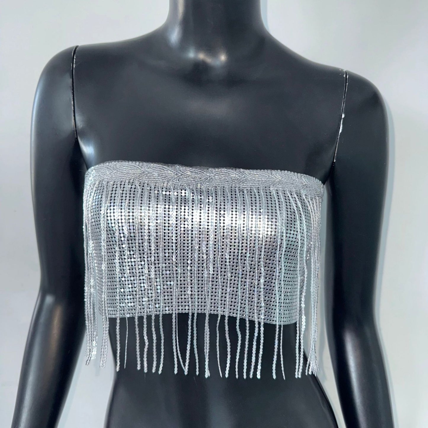 Camisole Tassel Top Metal Tube Top