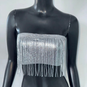 Camisole Tassel Top Metal Tube Top