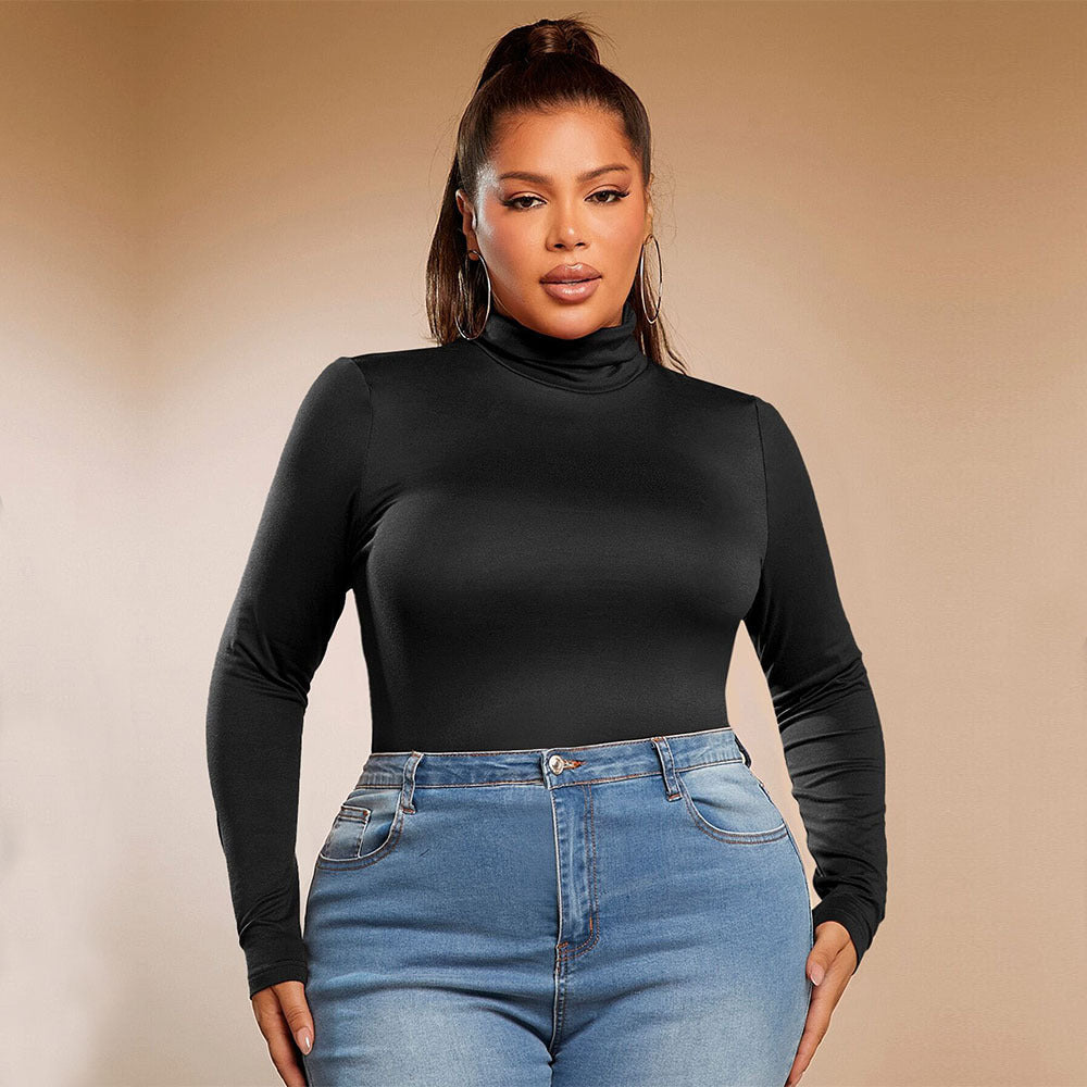 Slim Fit Slimming High Collar Inner Wear Blouse