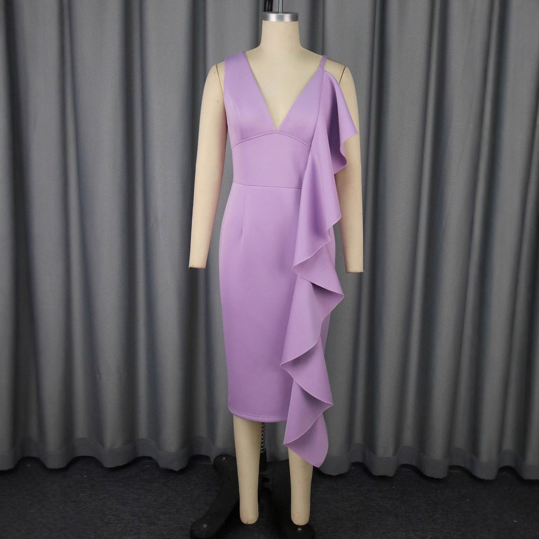 Women's Clothing Sexy V-neck Strap Dress