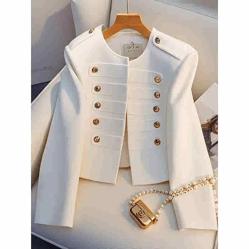 Spring White Coat High-grade Young-looking Short Top