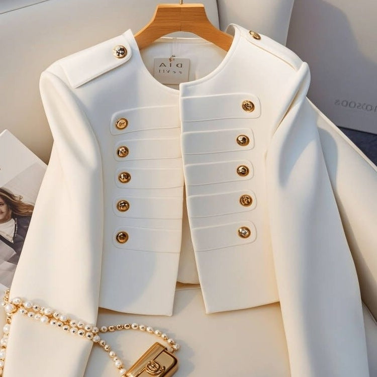 Spring White Coat High-grade Young-looking Short Top