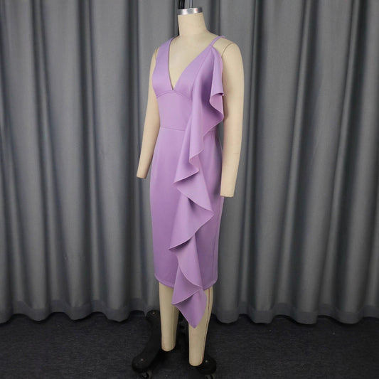 Women's Clothing Sexy V-neck Strap Dress