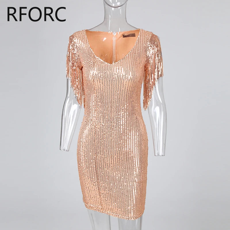 Starlight Tassel Mini Party Dress