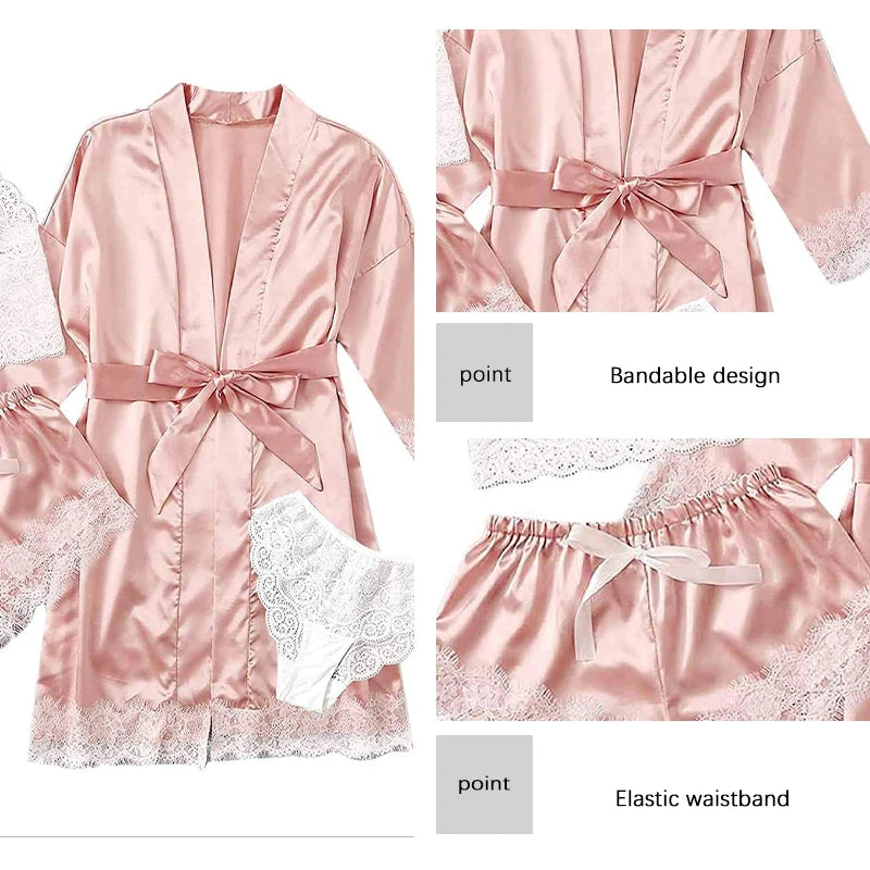 Silky Lace Summer Pajama Set