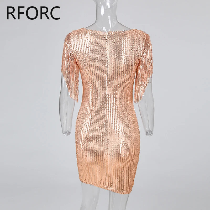 Starlight Tassel Mini Party Dress