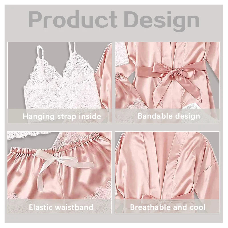 Silky Lace Summer Pajama Set