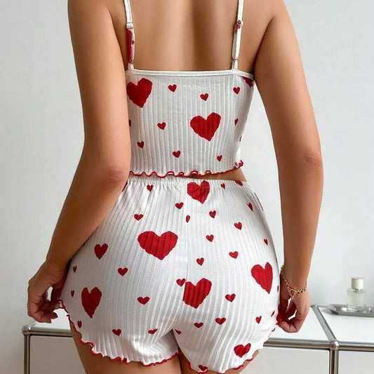 Love Print Pajama Set