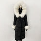 Thickened Long Section White Goose Down Slim Fit Women's Coat
