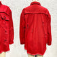 Distressed Denim Jacket Women's Long Sleeve Shirt Casual Lapel Coat With Raw Hem Details