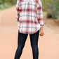 Casual Flannel Plaid Cufflink Long Sleeve