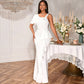 Unique One-shoulder Beaded Sling Party Dress