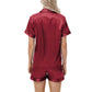Ice Silk Women's Short Sleeve Satin Plus Size Pajamas