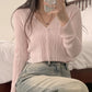 Solid Color Long Sleeve Buckle Sun Protection Cardigan Sweater