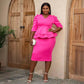 Pleated Sleeve Stitching Flab Hiding High Waist Dress