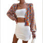 Women's Retro Colorized Sweater Casual Jacket