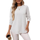 European And American Loose Waffle Casual All-match T-shirt Knitted Long Sleeve