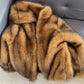 Loose Trendy Mid-length Fur Coat