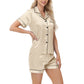 Ice Silk Women's Short Sleeve Satin Plus Size Pajamas