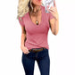 Summer New European And American Style Women Short Sleeve Deep V-neck Cotton Summer T-shirt
