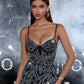 Sexy Strappy Low-cut Rhinestone Mini Dress