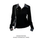 Polo Collar Long Sleeve Design Slim Fit Hot Girl Bottoming Shirt