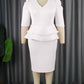 Pleated Sleeve Stitching Flab Hiding High Waist Dress
