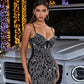 Sexy Strappy Low-cut Rhinestone Mini Dress