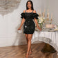 European And American Sexy Sling Puff Sleeve Dress