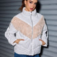 Women's Short Fur Stitching New Fashion Autumn Winter Coat