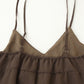 V-neck Beaded Sequins Embroidered Slip Top