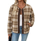 Women's Plaid Jacket Casual Plaid Cardigan