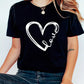 European And American Valentine's Day Love Round Neck Women's Top