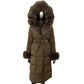 Thickened Long Section White Goose Down Slim Fit Women's Coat