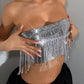 Camisole Tassel Top Metal Tube Top