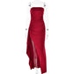 Evening Gown Women's One Neck Strapless Dress Fashionable And Sexy Backless High Slit Long Dress