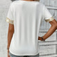 Pocket V-neck Patchwork Top T-shirt Casual T Short Sleeve