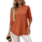European And American Loose Waffle Casual All-match T-shirt Knitted Long Sleeve