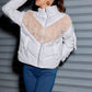 Women's Short Fur Stitching New Fashion Autumn Winter Coat