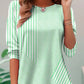 Plus Size Women's Cardigan Asymmetric Stripes Patchwork Top