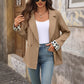 Vintage Leopard Print Stitching Suit Jacket For Women