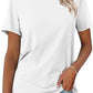 European And American Style Women Round Neck Loose Fashion Casual Short Sleeve