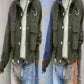 Single-breasted Zipper Short Casual Long Sleeve Coat