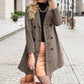 Fashion Women's Plaid Suit Collar Double Breasted Jacket