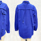 Distressed Denim Jacket Women's Long Sleeve Shirt Casual Lapel Coat With Raw Hem Details