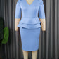 Pleated Sleeve Stitching Flab Hiding High Waist Dress
