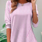 Plus Size Women's Cardigan Asymmetric Stripes Patchwork Top